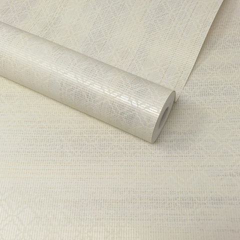 Paste The Wall - Cream, Silver and Champagne Shimmer Geometric Trellis Wallpaper