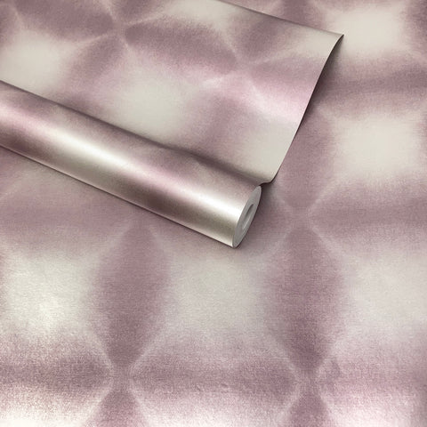 Metallic Purple and Silver Geometric 3D Effect Wallpaper - FD22434