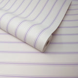 White & Lilac Purple Pinstripe Striped Feature Wallpaper. FD68820UP