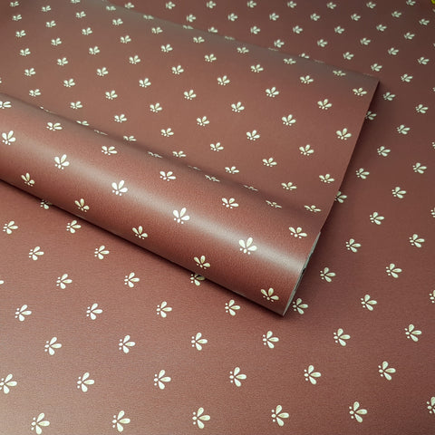 Heart of the Country Fleur De Lys Burgundy Wallpaper - SZ002315