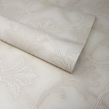 Regalia Beige & Cream Textured Floral Damask Wallpaper - SZ002460