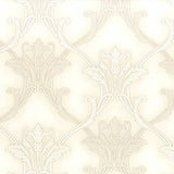 Regalia Beige & Cream Textured Floral Damask Wallpaper - SZ002460